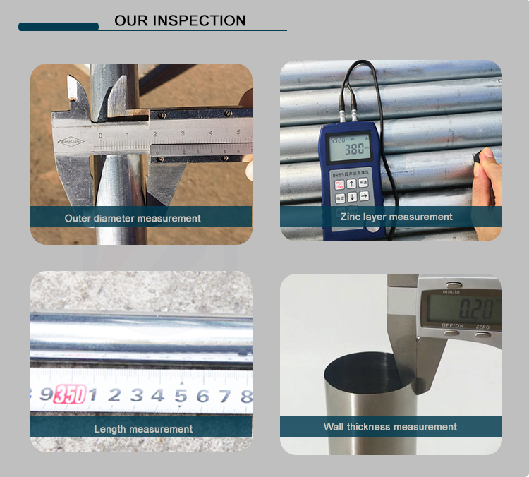 Section Shape ROUND Galvanized Steel Welded Pipe for Building Materials Invoicing by actual weight Customized