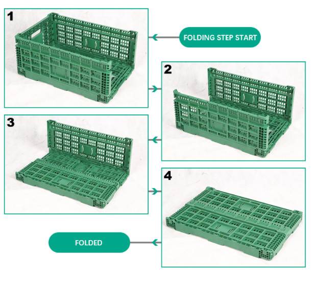 Polyethylene Fruit And Vegetable Plastic Crates For Shipping Color Custom