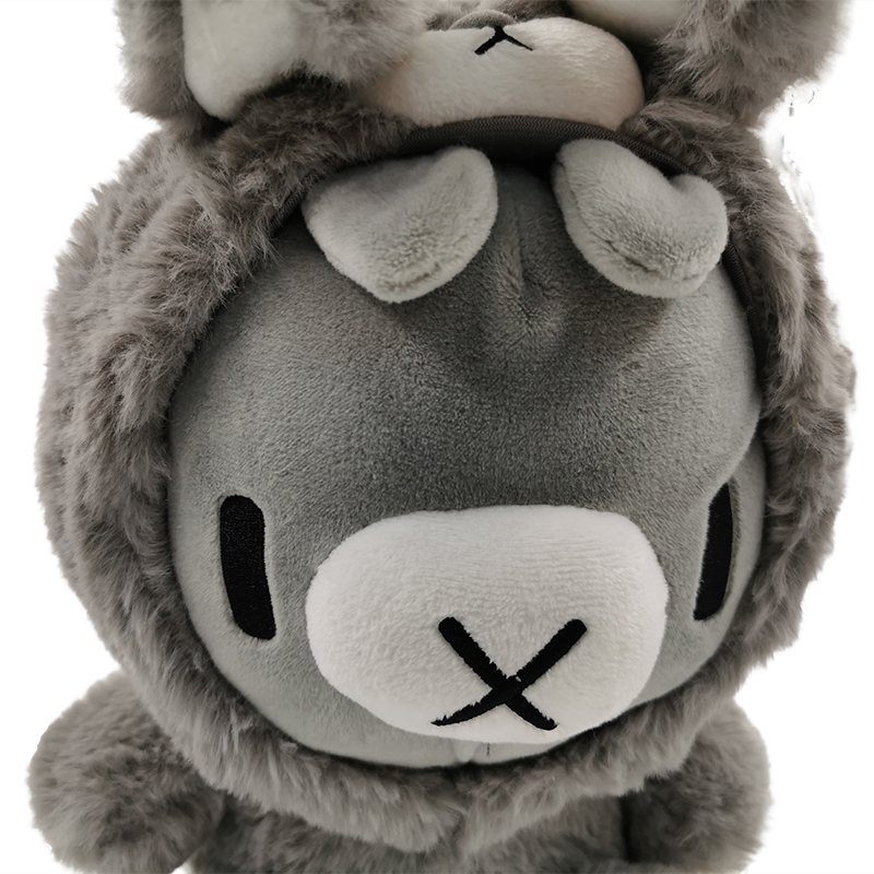 Height 11CM-30CM Small Grey Rabbit Plush Toy Personalized Stuffed Animals
