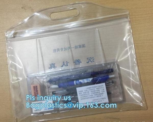 Buy cheap PVC EVA vinyl slider top zipper bag for skin care sets, Holographic Laser PVC Slider Zipper Hand Bag For Summer, bottom from wholesalers