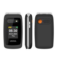 Buy cheap UNIWA V202T Black Old Person Smart Phone 1450mAh SOS Button High Strength product