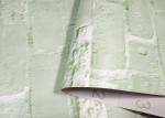 Decorative Brick Effect Self Adhesive Wallpaper Green Textured Brick Wallpaper