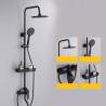 Buy cheap Blackened Brass Sanitary Ware Shower Head Set Hot And Cold Rain from wholesalers