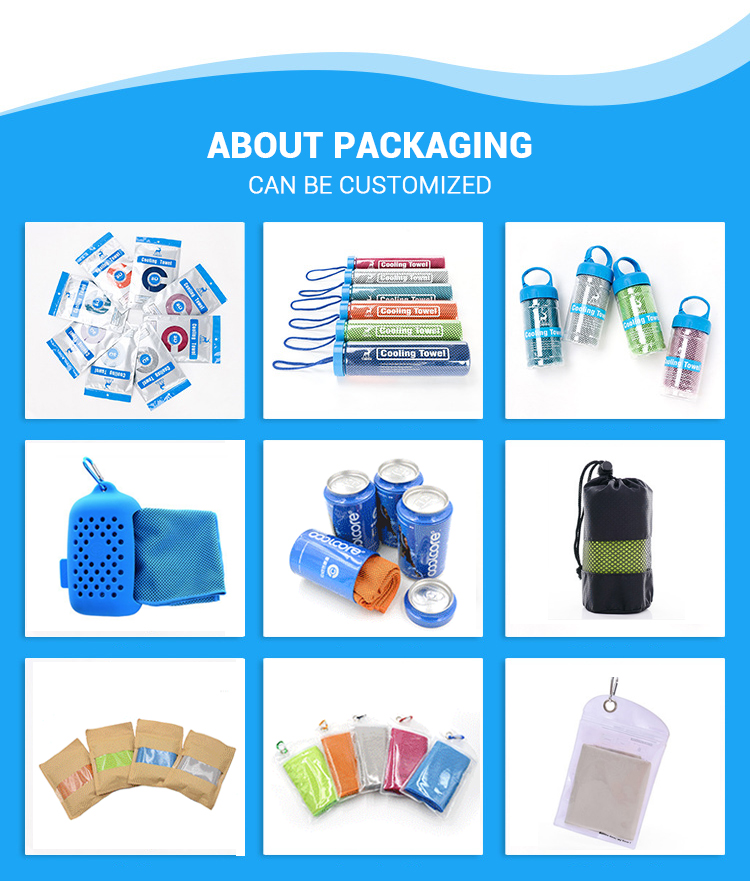 OEM ODM Instant Cooling Custom Gym Towel Odor Resistant Plain Dyed Rapid Cooling