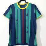 Blue Red Retro Soccer Jerseys Fabric Retro Football Kits T Shirt Men Soccer