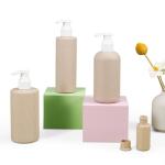 Biodegradable Wheat Straw Plastic Hotel Shampoo Bottles With Pump Dispenser