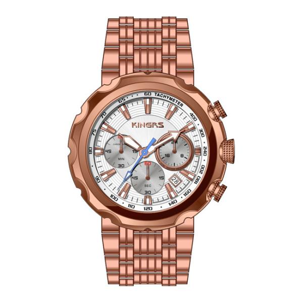 Buy cheap Luxury men ' s japan movt sports watch stainless steel chronograph fashion watch from wholesalers