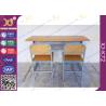 Buy cheap Customized Size Double Student Desk And Chair Set For School Kids with Plywood + Steel Material from wholesalers