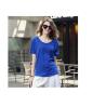 Buy cheap 100% Cotton Women's T - Shirts Loose Fashion Color Double Car Line Charm from wholesalers
