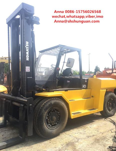 Japan second hand Komatsu 15ton forklift , FD150E-7 15t capacity forklift for