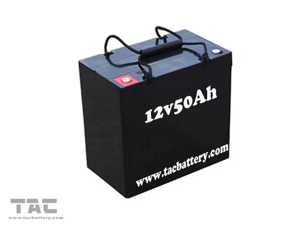 Black 12V 50AH AGM Dry Lead Acid Car Battery For Electric Bike ROHS and UL and