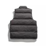 Retro Winter Contrast Color Sleeveless Stand Collar Thick Vest
