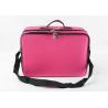 Buy cheap Custom Pink Makeup Bag , Red Fabric Zipper Makeup Carrying Bag from wholesalers