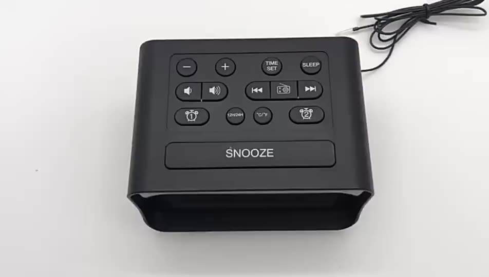 Telescopic Antenna LED Alarm Clock Radio ABS Plastic Material For Indoor