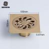 Buy cheap Square 100x100mm Brass Bathroom Floor Drain Strainer from wholesalers