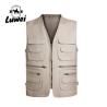 Buy cheap Causal Multi-pocket Sleeveless Oversize Top Utility Waistcoat V-neck Cardigan Zipper Biker Vest Men Hiking Fishing Vests from wholesalers