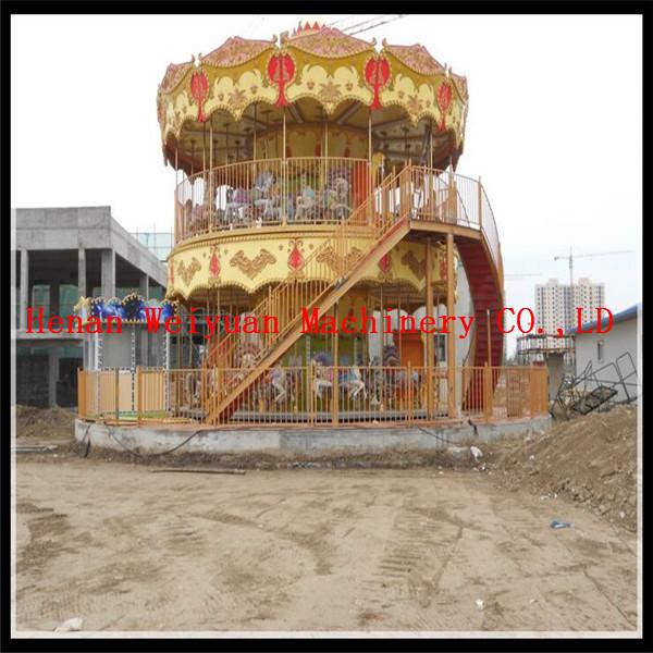 Quality Popular and hot sale double layer musical carousel for sale for sale