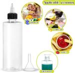 8oz Plastic Squeezing Bottles, Clear Oil Dispenser Dropper Bottle Applicator