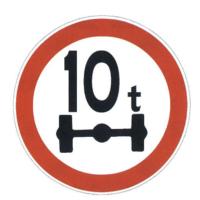 Buy cheap Limit height, width, mass, axle weight signs product