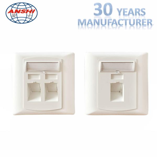 Buy cheap RJ45 Network Faceplate 2 Port 86 Type Wall Face Plate For Telephone / Workstation from wholesalers