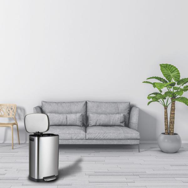 5.3 Gallon Kitchen Stainless Steel Trash Can for Bathroom, Kitchen, Process Room