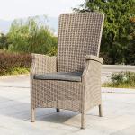 Garden Chair for Outdoor Furniture Plastic High Back Coffee Dining Arm Chair in