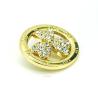 Buy cheap Circular Fashion Pins And Brooches Golden Alloy Studded Diamond 2.5cm Size from wholesalers