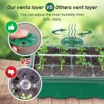 Drainage Holes Plastic Plant Seedling Trays 1 Pack of 12 Trays for Optimal Plant