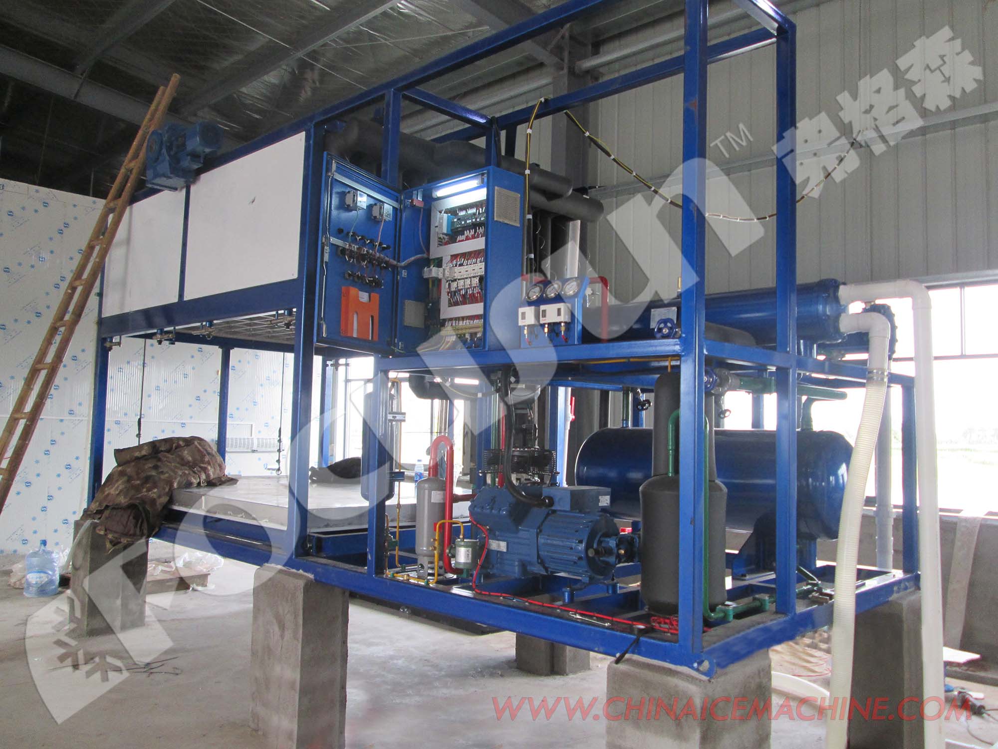 Energy Mining 3 ton/day Direct Cooling System Block Ice Machine with R507 Refrigerant