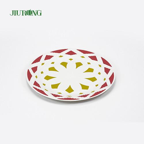 Buy cheap Kraft 9inch 30cm dia Biodegradable Paper Plates Greaseproof UV Coating from wholesalers