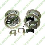 For Maserati Ghibli SQ4 & Quattroporte AWD Front & Rear Brake Pads & Rotors OEM