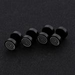 High quality body piercing jewelry black circle stud earrings manufacturer