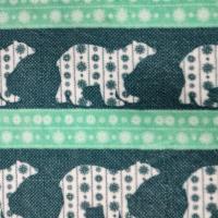 Buy cheap Printed Rabbit Plush Green Fake Fur Material 330gsm 150D product