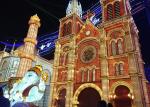 Normal European Architecture Fabric Chinese Lanterns Culture Display Commercial
