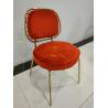 Buy cheap Gilded 48cm 82cm Wrought Iron Dining Room Chairs from wholesalers