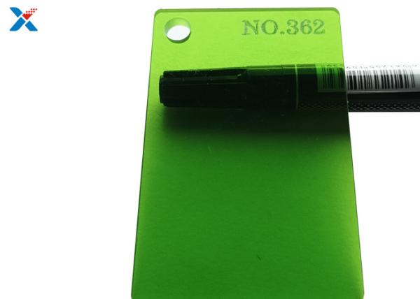 Buy cheap 2mm Translucent Green Coloured Acrylic Sheet Extruded Perspex Plate from wholesalers