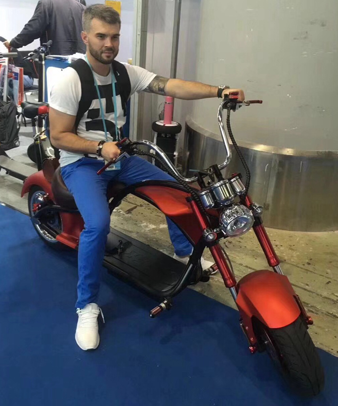 Mini Electric Moped Scooter Bike E Bike 72v 60km EEC COC Citycoco 1500w Fat Tire
