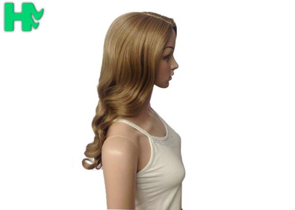 Buy cheap Deep Wave Dark Blonde Color Long Synthetic Wigs 24 Inch Heat Resistant Fiber from wholesalers