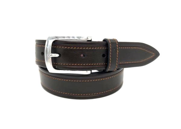 Buy cheap Orginal Male Leather Dress Belt 3.5cm Width Single Prong Buckle Corrosion Resistance from wholesalers