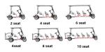 Green Electric Sightseeing Limousine Golf Cart Dealer 72V Lithium Battery