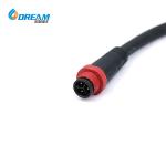 Gold-plated Brass 4pin Waterproof Cable Connector for Standard Plug LED Street