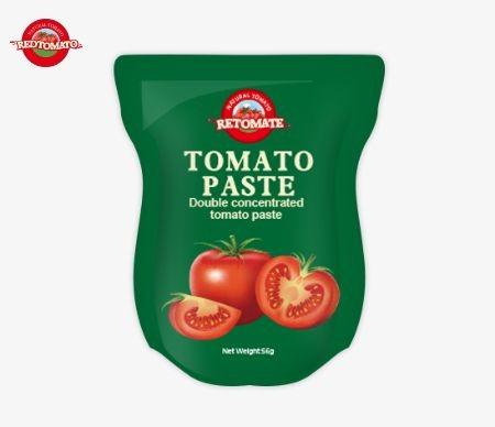 Wholesale Stand-Up Sachet Tomato Paste, Available In 56g Sizes Offers A Pure