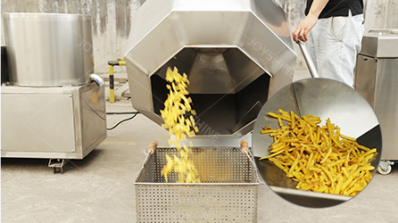 Mini Fried Taro Potato Fries Making Machine with Nuts and Raw Material