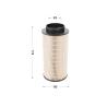 Buy cheap 51.12503-0061 Lion Diesel Fuel Filter Element MANN 18280 Truck Diesel Filter from wholesalers