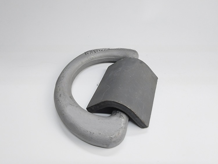 DNV GL Certified Galvanized Heavy Duty 50 Ton Container Lashing Forged D Ring with Clamp M.B.L 500KN