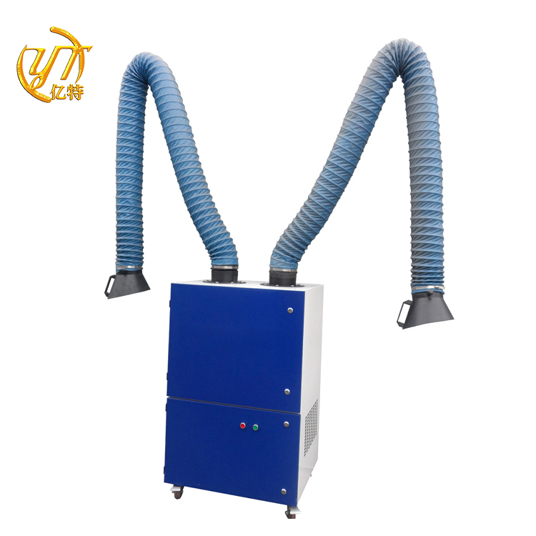 Double Arm Welding Fume Extractor 3kw for Cleaner and Healthier Work Environment