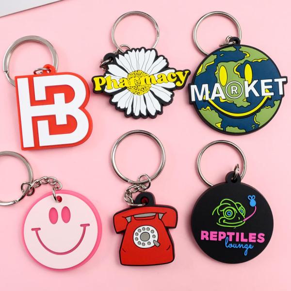 Buy cheap Soft Pvc Keychain 2D 3D Custom Logo Rubber Anime Promotional Key Rings from wholesalers