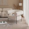 Buy cheap White Cloth Fabric Leisure Chair Filling With 45d High Rebound Sponge from wholesalers