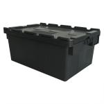 Clear Waterproof Logistic Storage Plastic Storage Box with Hinged Lid and