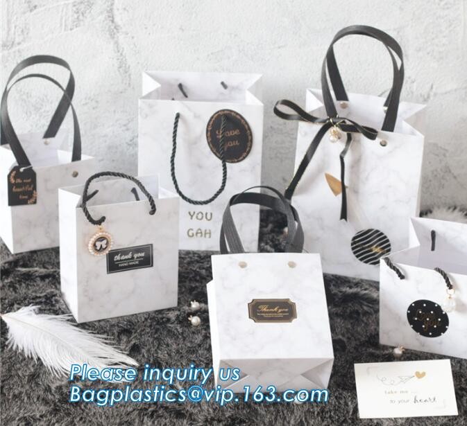 tea brown paper bag with logo print eco friendly With Ribbon Handles wine packaging offset bags,Decorative Paper Bags wi
